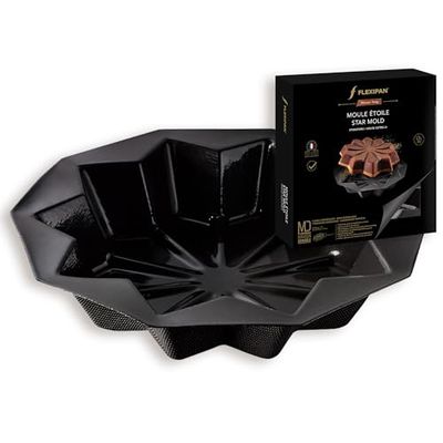 Silpat ES-FM-00475-BA Star Non-Stick Perfect Baking Mold, Silicone Fiberglass, Black