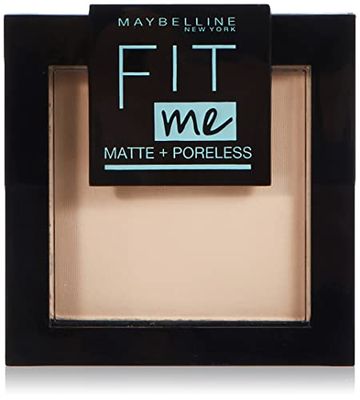 Maybelline New York Fit Me Matte&Poreless Cipria Opacizzante e Fissante, Pennello e Specchietto Inclusi, 115 Ivory