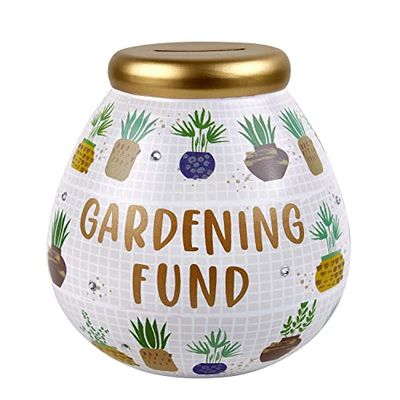 Pot of Dreams Hand Painted Gardening Fund Save And Smash Handcrafted Multicolor Ceramic Money Box Piggy Bank | Perfect Decorative Gift and Saving for Outdoor & Indoor Garden