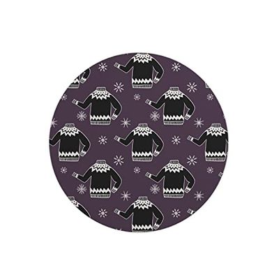 Questo Casa, Tapis de Souris Rond imprimé numérique avec Fond antidérapant pour Bureau et Maison Diamètre 22 cm