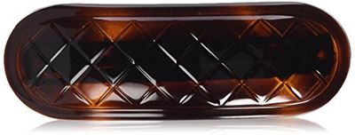 Caravan 0.5 oz Celluloid Acetate Diamond Design Tortoise Shell Automatic Barrette