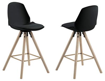 AC Design Furniture Omar Silla de mostrador, Poliuretano, L: 46.5 x W: 45.5 x H: 92.5 cm