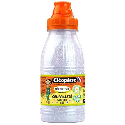 CLEOPATRE - Gel de purpurina para nieve en formato de 250 ml, azul con efectos holográficos