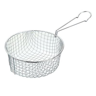 KitchenCraft Cestello per friggitrice in filo metallico, 18,5 cm (per adattarsi alla padella da 20 cm), argento