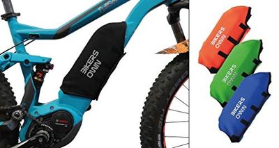 BikersOwn Universal 2in1 Yamaha frame accubescherming plus frame bescherming omkeerbare zijden, zwart-oranje, eenheidsmaat