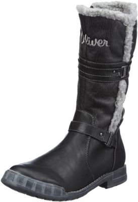 s.Oliver Casual 5-5-56403-29, Stivali Ragazza, Nero (Schwarz (Black 1)), 40