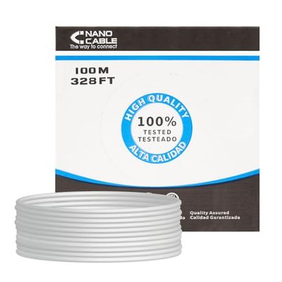 VoltShine Câble réseau Cat.6 FTP rigide AWG24, 100 m, idéal pour les réseaux haute vitesse et la connexion d'appareils dans les environnements domestiques et professionnels.