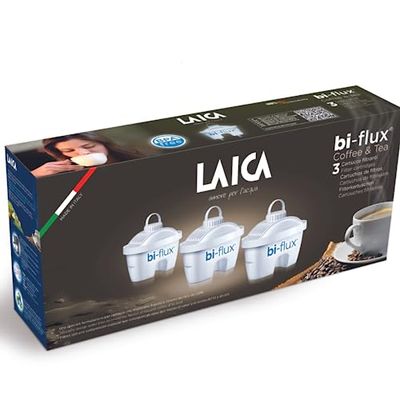 Pacote de 3 filtros Laica C3M com uma formulação especial para filtrar água para fazer café ou chá. Compatível com os frascos laica e brita, entre outros. Duração de cada filtro 1 mês ou 150 litros.