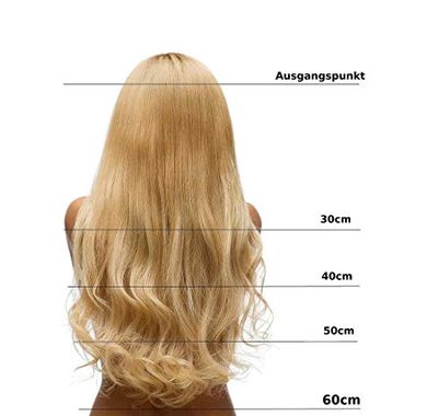 hair2heart coda di cavallo, 60 cm, liscia