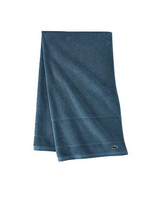 Lacoste Legend Handduk, 100% Supima-bomull, 650 g/m², 76,2 cm B x 137,2 cm L bad, mörkblågrön