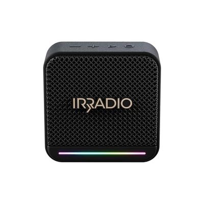 IRRADIO IR-M3 Classic Bluetooth Speaker, Wireless and Compact with Full Range Driver, Passive Subwoofer, RGB LED Lighting, 2000mAh Battery, Waterproof, Compatible with MP3/WAV Files