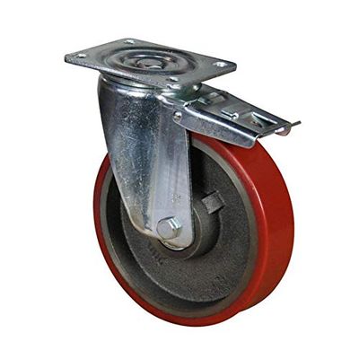 Kippen 1620 - Cast Iron Wheel MM.75 with Swivel Plate and Brake