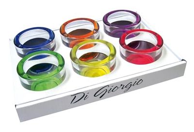 Lot de 6 Portes Chauffe-Plat en Verre coloré - Différentes Couleurs