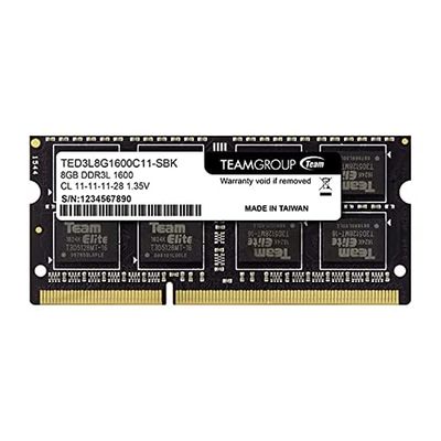 TeamGroup TED3L8G1600C11-S01 Mémoire RAM SO D3 1600 C11 8 Go