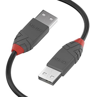LINDY - Câble USB vers Micro USB 2.0 A/A, Anthra Line 0.5 Mètre, Câble avec Transfert de Données de 480Mbps| Compatible avec TV, Monitor, Tablet, Laptop, Camera | 10 Ans de Garantie