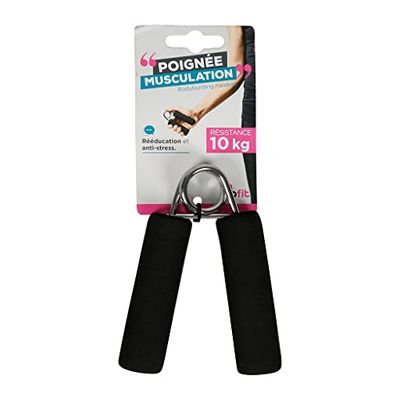 UPFIT - Mango, pinza de musculación para antebrazos y manos - Para entrenamiento de fuerza y rehabilitación - Material: espuma y metal - Resistencia: 10 kg - Fácil de usar y fácil de transportar