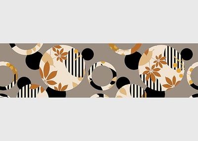 AG Design AWB 8272 - Bordo autoadesivo per pareti, mobili, carta da parati, rivestimenti e porte, pellicola, multicolore, larghezza 500 cm x altezza 14 cm