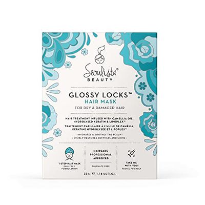 Seoulista Beauty Glossy Locks Hair Mask | Nourish your hair and scalp | Approved by hair care professionals | Restoring damaged hair back