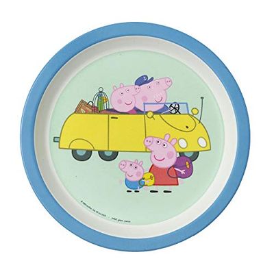 Petit Jour Paris - Baby Dinerbord blauw Peppa Pig - perfecte vorm!