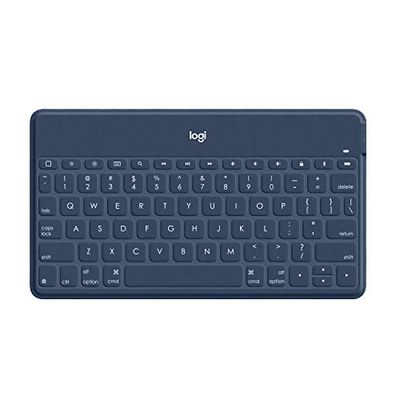 Logitech Keys-To-Go draadloos bluetooth-toetsenbord voor iPhone, iPad, Apple TV, QWERTY-lay-out, blauw