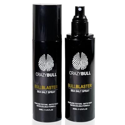 Crazy Bull Sea Salt Spray - Vegan & Water-Based Bull Blaster with Natural Matte Finish & Firm Hold - Thickening & Volumising Texture Hair Styling Product for Men & Women, Citrus Scent