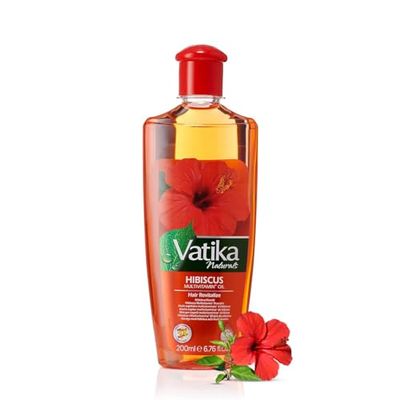 Vatika Naturals Hibiscus Multivitamin Hair Oil - 200ml | Blend Of Tea Tree & Rosemary Oil | For Dandruff-Free Hair | Nourishing Formula For Healthy, Beautiful Hair