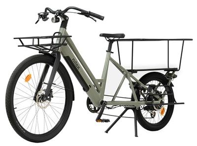 Nilox C3, Ebike Cargo Long, Bici Elettrica Fino a 15kg Anteriori e 50kg Posteriori, Autonomia fino a 50 km, Telaio alluminio 24kg, Motore BAFANG 250W, Batteria 10Ah 360Wh, Display LCD, Freni idraulici