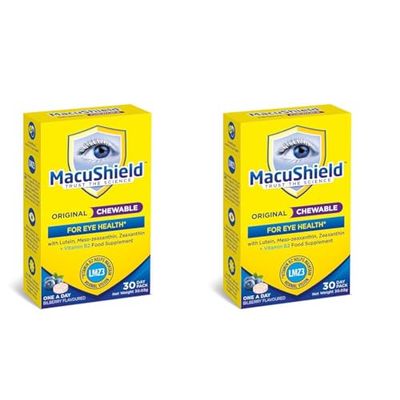 Macushield Original Chewable, 30 Tablets, 30 g (Pack of 2)