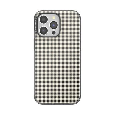 PopSockets Custodia per iPhone 15 Pro Max compatibile con MagSafe, custodia per iPhone 15 Pro Max, compatibile con ricarica wireless, solo custodia, a quadretti