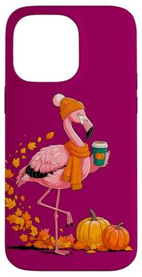 Automne Flamant Rose Pumpkin Spice Ambiance Festivités Coque pour iPhone 14 Pro Max