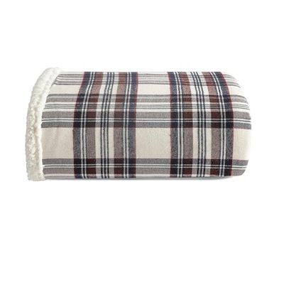 Eddie Bauer - Throw Blanket, Super Soft Reversible Sherpa Fleece Bedding, Ideal Christmas & White Elephant Gifts, Cozy Plaid Throw Blankets for Couch (Edgewood Khaki, Throw)