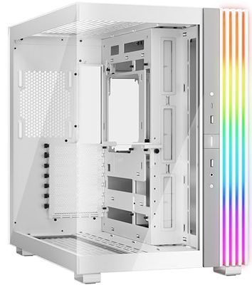 be quiet! Light Base 600 DX White Caja de PC, Vista panorámica, iluminación Impresionante, Caja de exposición, diseño de 2 cámaras, LED ARGB, 2 Paneles ARGB Y PWM con 12 Conectores en Total