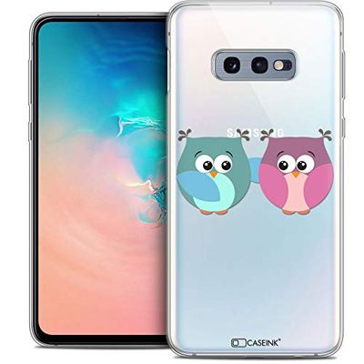 Caseink Fodral för Samsung Galaxy S10e (5.8) fodral [kristall gel HD mönster kollektion kärlek alla hjärtans dag design ugglor till två - mjuk - ultratunn - tryckt i Frankrike]