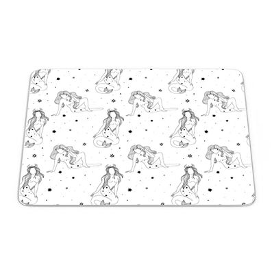 Bonamaison, Rectangular Digital Printed Mouse Mat Non-Slip Bottom for Office and Home Size: 22 x 18 cm