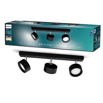 Philips, spot Bracia 3x5.5W, blanc chaud 2700K, Noir