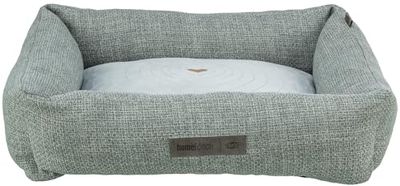 TRIXIE Viviana Cuccia per cani 100 x 70 cm in blu-grigio – lettino rettangolare con rivestimento in morbido velluto, per cani di grossa taglia, cuscino integrato, fondo antiscivolo, morbido e lavabile