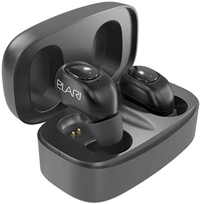 Elari EarDrops de lättaste (3,9 g vardera) trådlösa Bluetooth-hörlurarna med magnetiskt laddningsfodral och stöd för stereosamtal (svart)