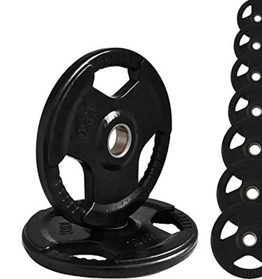 G5 HT SPORT Olympion Rubberen halterschijven van gietijzer, gat Ø 50 mm, voor fitnessstudio en thuisgym, van 1,25 tot 25 kg, voor halters en lange halters (1 x 20 kg)