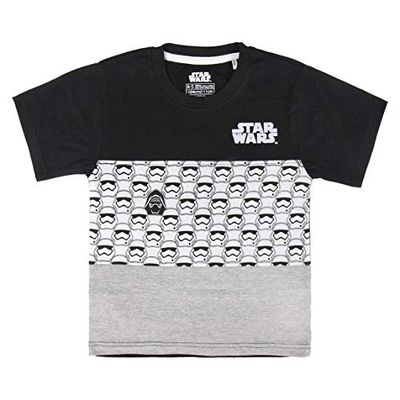 Cerdá Pojkar Camiseta Manga Corta Premium Star Wars T-shirt, Svart (Negro C02), 6 År