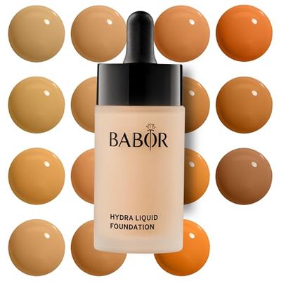 BABOR MAKE UP Hydra Liquid Foundation, medium coverage liquid foundation for dry skin, contains moisturising serum, 30 ml