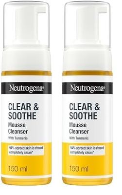 Neutrogena Clear and Soothe Mousse Cleanser, 150 ml (Pack of 2)