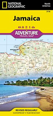 Jamaica Adventure Map | National Geographic Travel Map | Waterproof, Tear-Resistant | GPS-Ready Island Map | Beaches, Roads, Towns & National Parks | ... Map (National Geographic Adventure Map)