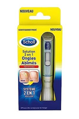 Scholl Solution 2 en 1 pour Mycose des Ongles Pieds - Prévention et Traitement Ongles Abîmés - 3,8ml