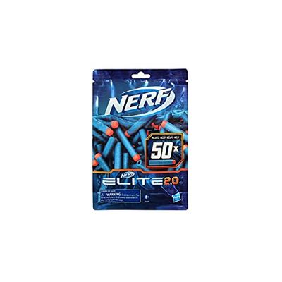 Nerf Elite 2.0 50-Dart Refill Pack - Includes 50 Official Nerf Elite 2.0 Darts, Compatible With All Nerf Elite Blasters