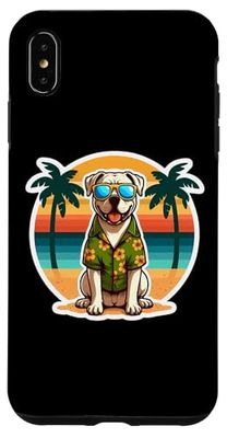 Dogo Argentino Proprietario Cane Estate Vibes Vacanze Spiaggia Custodia per iPhone XS Max