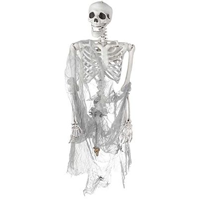 Boland 73040 - hangend skelet, grootte 140 cm, decoratie, hangdecoratie, hanger, Halloween, carnaval, themafeest