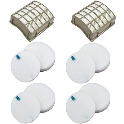 Lot de 4 filtres en mousse et 2 filtres HEPA pour aspirateurs verticaux Shark Navigation Professional NV60, NV70, NV70 26, NV71, NV90, UV420, NV90 26, NV95, NV80 et NVC80C