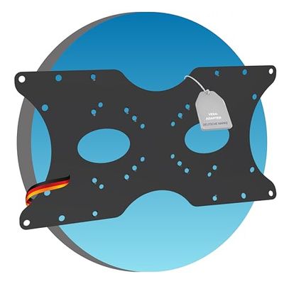 ADVANconnect Vesa Adapter, universell adapterplatta, 50 x 50 till 400 x 200 mm, för bildskärm, TV, skärm, stativ, stativ, väggmontering, svart