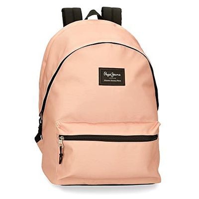 Pepe Jeans Aris rugzak voor laptop, dubbel vak, 15,6 inch, roze, 31 x 44 x 15 cm, polyester, 20,46 l, Violeta, Laptoprugzak met twee vakken