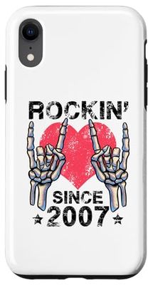 Custodia per iPhone XR Rockin Since 2007 Rock&Roll Compleanno Retro Rock And Roll